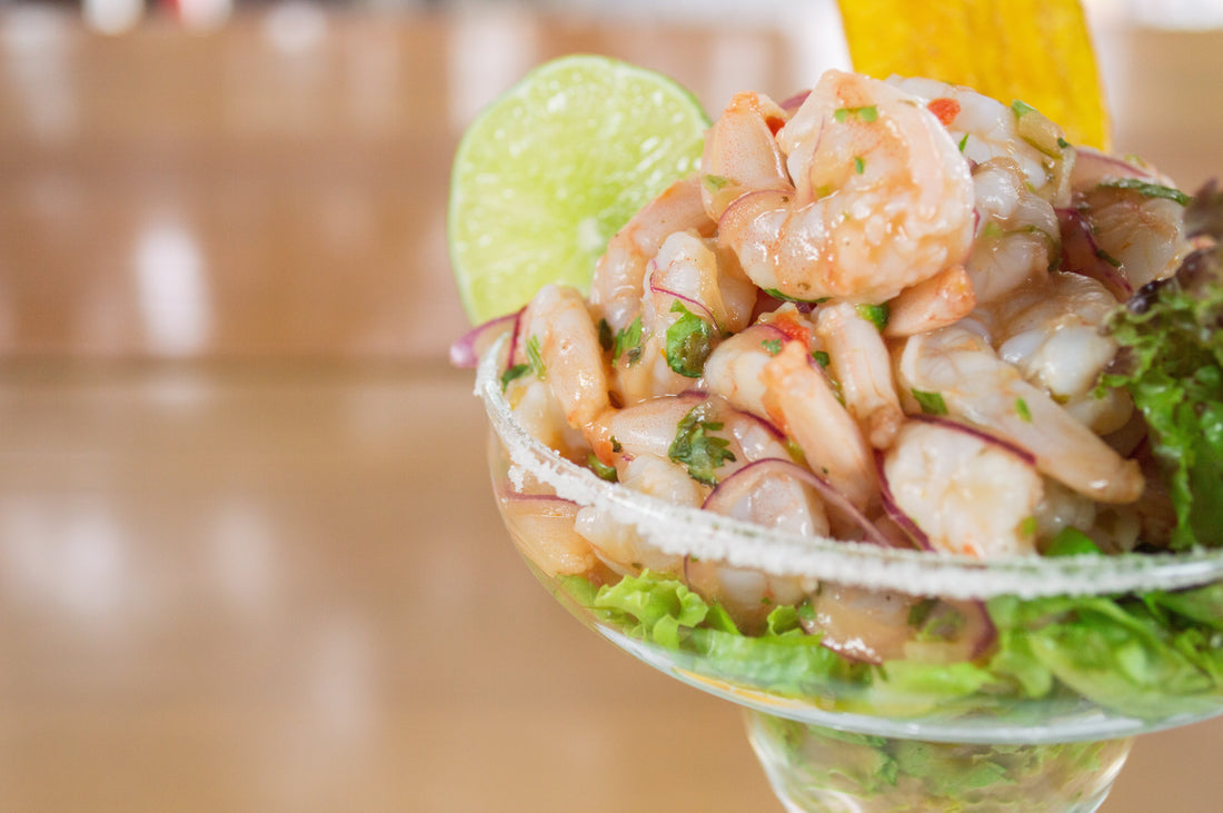 Spicy Banana Shrimp Tacos with Pineapple Slaw